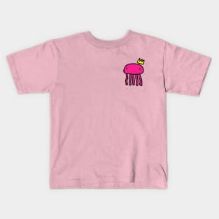 Simplistic Jellyfish Crown Doodle Kids T-Shirt